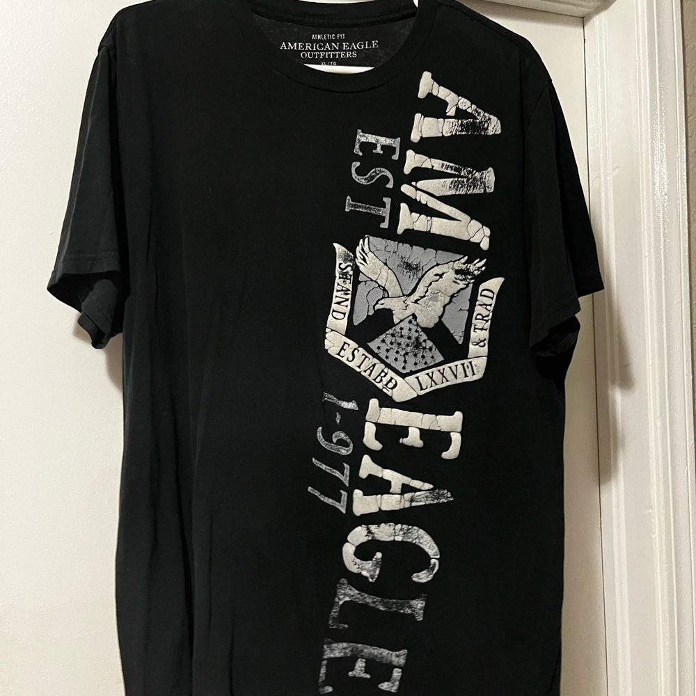 American Eagle Outfitters Black and White Graphic Tee